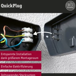 Paulmann LED utendørs vegglampe Azalena zigbee, 2200K, hvit Clearance