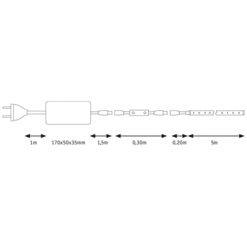 Paulmann LED-dekorasjonsbelysning SimpLED 5 m, 4 000 K| Lysstriper