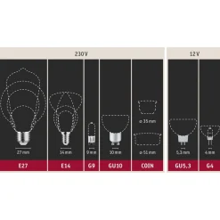 Paulmann LED-dråpepære E14 4,5 W 2 700 K dim 2er| E14 Pærer