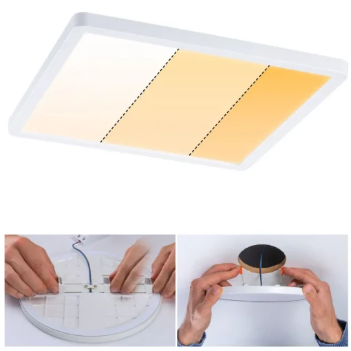 Paulmann LED-panel Areo dim-to-warm kant hvit 23cm Outlet