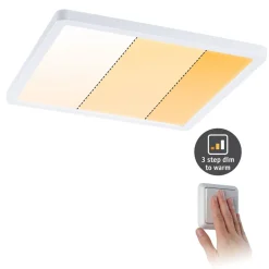 Paulmann LED-panel Areo dim-to-warm kant hvit 23cm Outlet