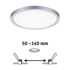 Paulmann LED-panel Areo 4 000 K rund krom 17,5 cm| Downlights