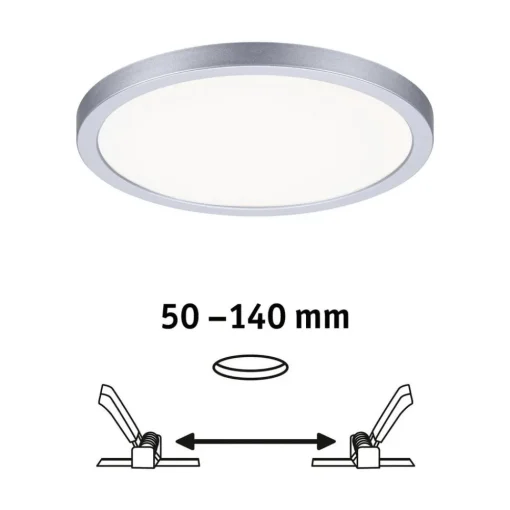 Paulmann LED-panel Areo 4 000 K rund krom 17,5 cm| Downlights