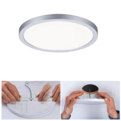 Paulmann LED-panel Areo 4 000 K rund krom 17,5 cm| Downlights