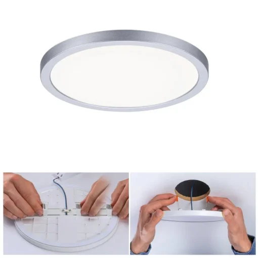 Paulmann LED-panel Areo 4 000 K rund krom 17,5 cm| Downlights