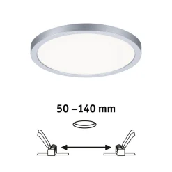Paulmann LED-panel Areo 4 000 K rund krom 17,5 cm| Downlights