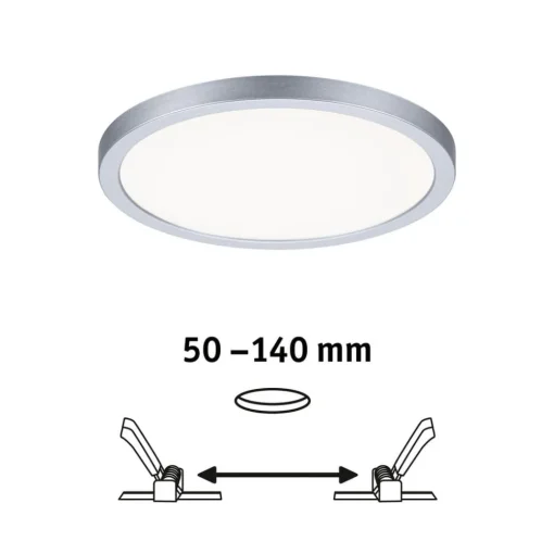 Paulmann LED-panel Areo 4 000 K rund krom 17,5 cm| Downlights
