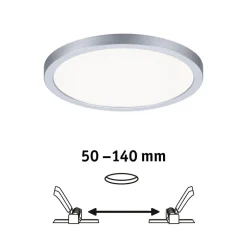 Paulmann LED-panel Areo 4 000 K rund krom 17,5 cm| Downlights