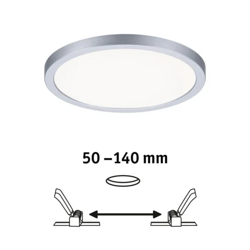 Paulmann LED-panel Areo 4 000 K rund krom 17,5 cm| Downlights