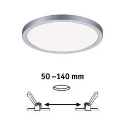 Paulmann LED-panel Areo 4 000 K rund krom 17,5 cm| Downlights