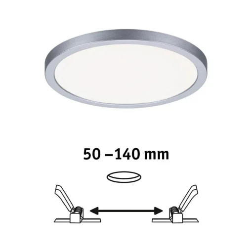Paulmann LED-panel Areo 4 000 K rund krom 17,5 cm| Downlights