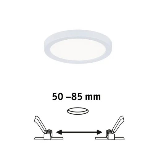 Paulmann LED-panel Areo 4 000 K rund hvit 11,8 cm Best