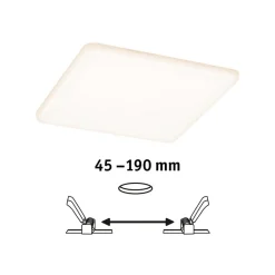 Paulmann LED-panel Veluna 3 000 K kantet 18,5 cm| Kontorbelysning|Downlights