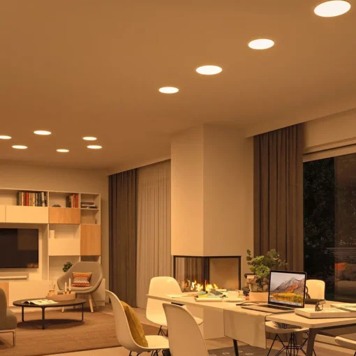 Paulmann LED-panel Veluna 3 000 K rund 7,5 cm| Kontorbelysning|Downlights
