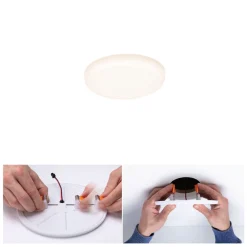 Paulmann LED-panel Veluna 3 000 K rund 7,5 cm| Kontorbelysning|Downlights