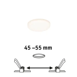 Paulmann LED-panel Veluna 3 000 K rund 7,5 cm| Kontorbelysning|Downlights