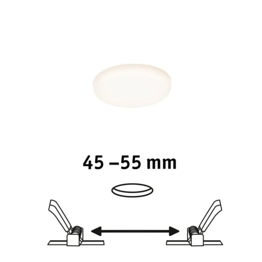 Paulmann LED-panel Veluna 3 000 K rund 7,5 cm| Kontorbelysning|Downlights