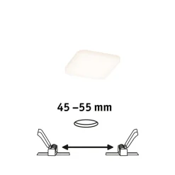 Paulmann LED-panel Veluna 3 000 K kantet 7,5 cm| Downlights