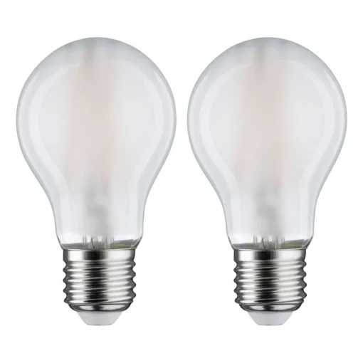 Paulmann LED-pære E27 7W 4 000 K matt 2 stk New
