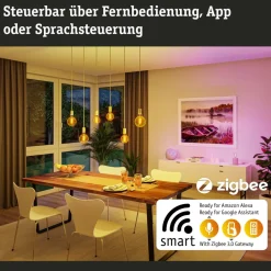 Paulmann LED-pære ZigBee E27 6,3W RGBW gull 3stk Hot