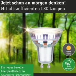 Paulmann LED-reflektor GU10 2,5 W, 3 000 K, 450 lm, 100° 3 enheter| Gu10 Pærer|Led-Pærer