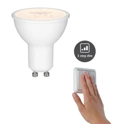 Paulmann LED-reflektor GU10 6,5W 2700 K 3-step-dim| Gu10 Pærer|Dimbar Led-Pære