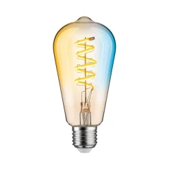 Paulmann LED-rustikk ZigBee E27 7,5W CCT dim gull| Dimbar Led-Pære|Dimbar Led-Pære