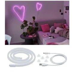 Paulmann LED-stripe Neon Colorflex USB 1 m rosa| Dekorasjonsbelysning|Lysstriper