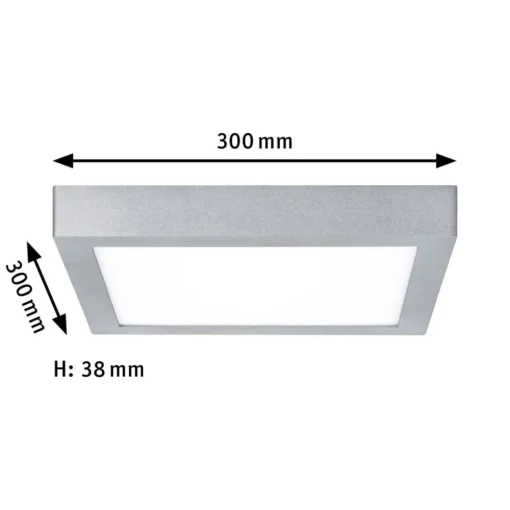 Paulmann Lunar-LED-panel, kantet, hvit, 30 x 30 cm| Kontorbelysning
