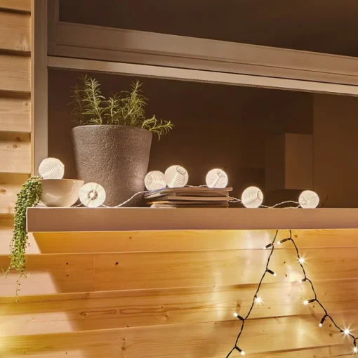Paulmann Mobile Lampion lyslenke 7 lys, hvit| Dekorasjonsbelysning