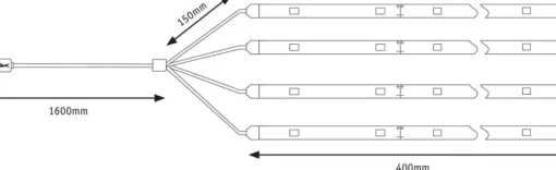 Paulmann Mobile Strip Parasol-Light 4 x 40cm Clearance