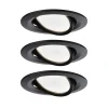 Paulmann Nova Coin 3xsett rund svingbar svart Best
