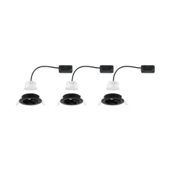 Paulmann Nova Coin 3xsett rund svingbar svart Best