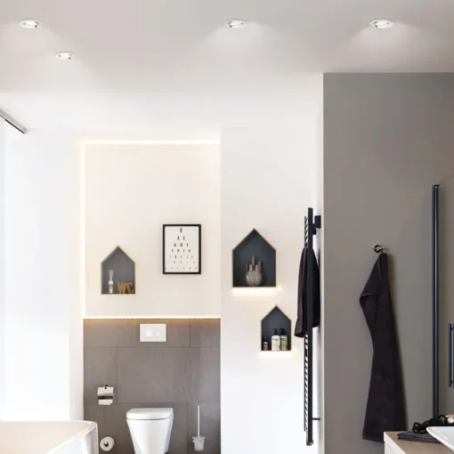 Paulmann Nova downlight IP65 rund dreibart, hvit Best