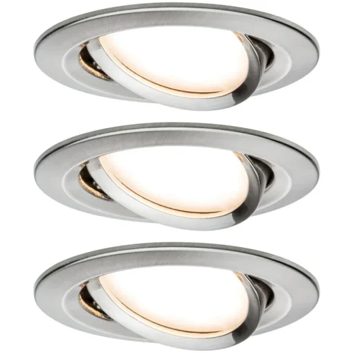 Paulmann Nova LED-downlight 3-er, roterbar, jern| Downlights