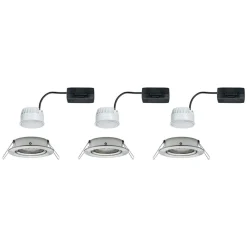 Paulmann Nova LED-downlight 3-er, roterbar, jern| Downlights