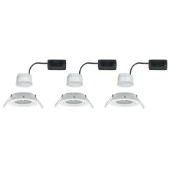 Paulmann Nova LED-downlight 3er, roterbar, hvit| Downlights