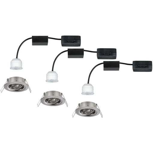 Paulmann Nova mini downlight 3er, roterbar, jern| Downlights|Spotter I Tak