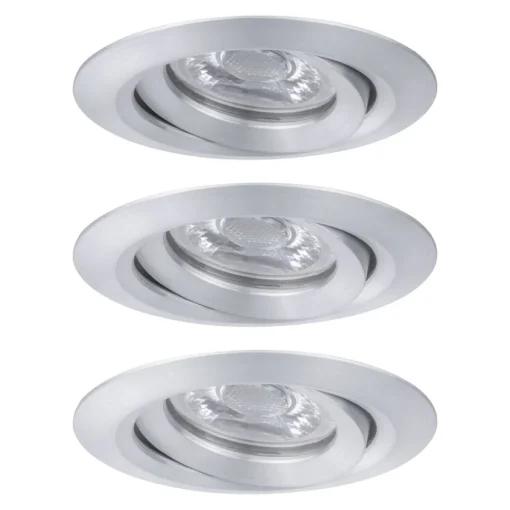 Paulmann Nova mini downlight 3er, roterbar, alu| Downlights