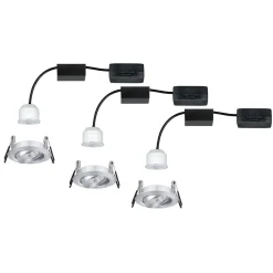 Paulmann Nova mini downlight 3er, roterbar, alu| Downlights