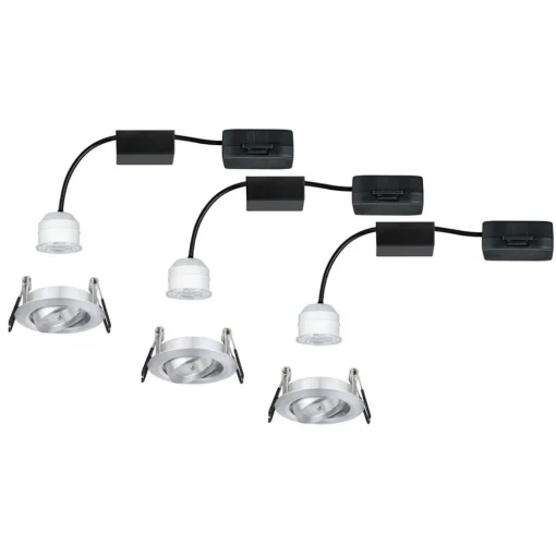 Paulmann Nova mini downlight 3er, roterbar, alu| Downlights