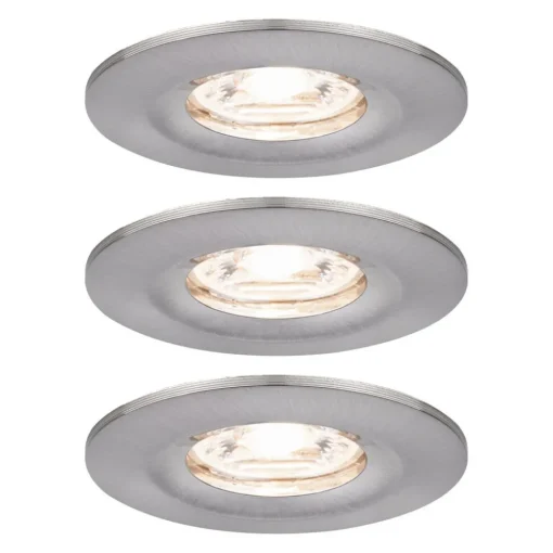 Paulmann Nova mini-downlight 3-er-sett IP44 jern New