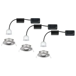 Paulmann Nova mini-downlight 3-er-sett IP44 jern New