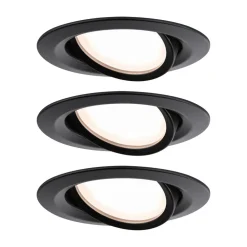 Paulmann Nova Plus Coin 3 stk IP23 2 700 K svart| Downlights