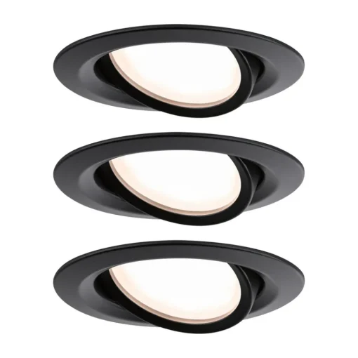 Paulmann Nova Plus Coin 3 stk IP23 2 700 K svart| Downlights