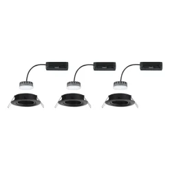 Paulmann Nova Plus Coin 3 stk IP23 2 700 K svart| Downlights