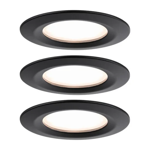 Paulmann Nova Plus Coin 3 stk IP44 2 700 K svart Sale