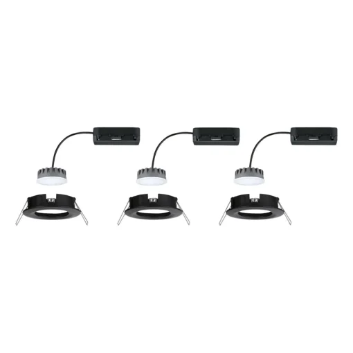 Paulmann Nova Plus Coin 3 stk IP44 2 700 K svart Sale