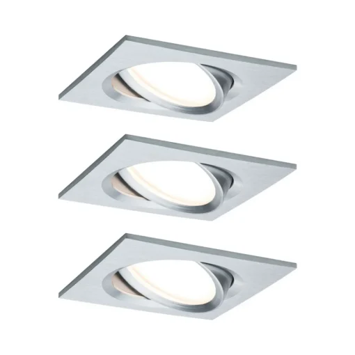 Paulmann Nova Plus 3stk LED-spot kantet, alu Discount
