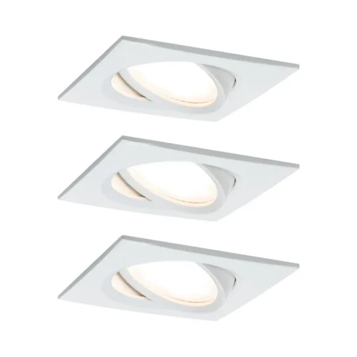 Paulmann Nova Plus 3stk LED-spot kantet, hvit| Downlights